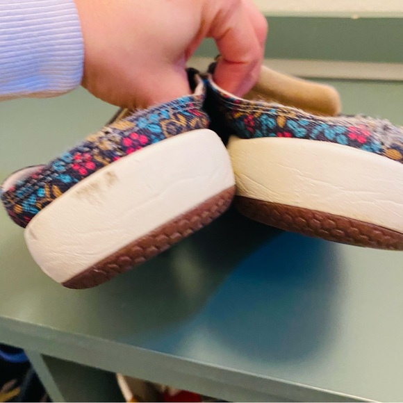 Spenco Siesta Via Slides Clogs Gray Floral Slip On Shoes Womens 7 - Picture 9 of 9